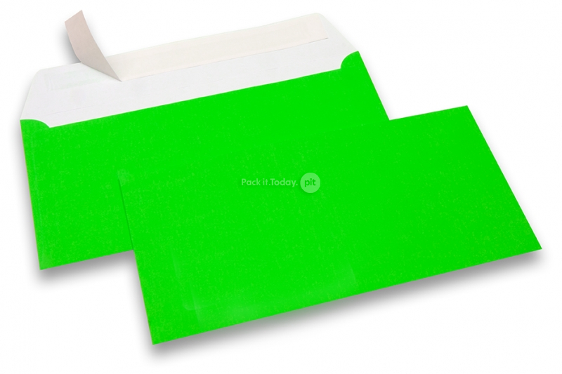 Buste fluorescenti - verde, senza finestra