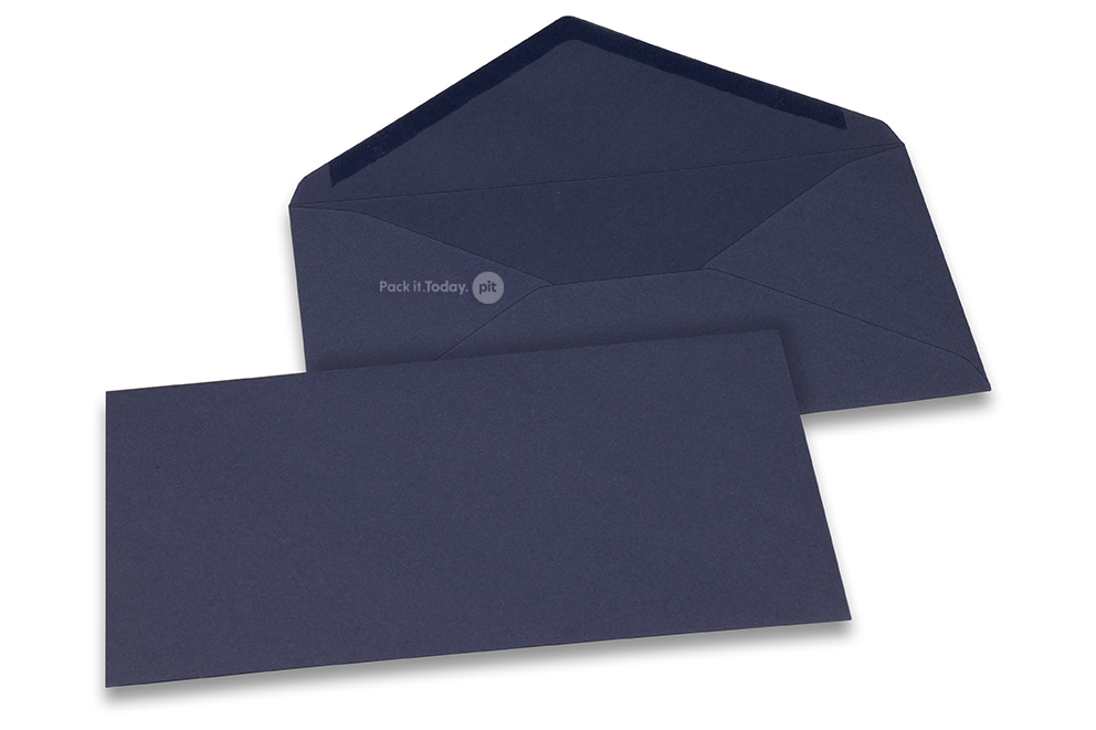 Buste colorate per biglietti d'auguri - blu scuro, 110 x 220 mm