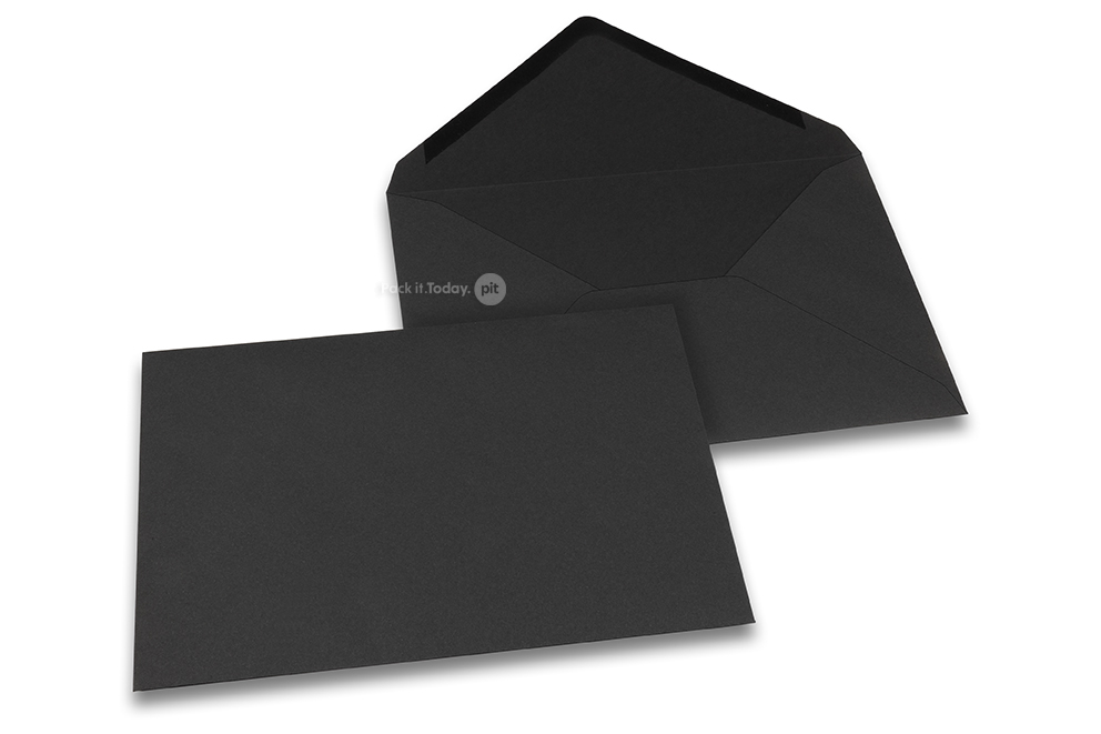 Buste colorate per biglietti d'auguri - nero, 162 x 229 mm