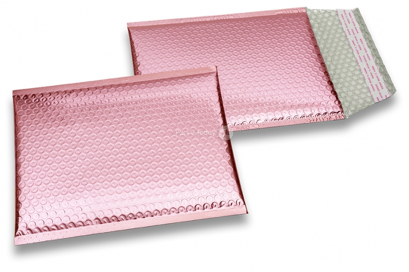 Buste imbottite metallizzate ECO - oro rosa 180 x 250 mm