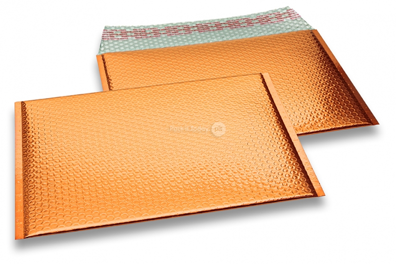 Buste imbottite metallizzate ECO - arancione 235 x 325 mm
