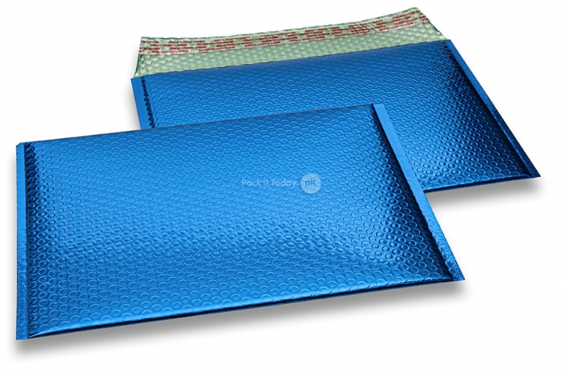 Buste imbottite metallizzate ECO - blu scuro 235 x 325 mm