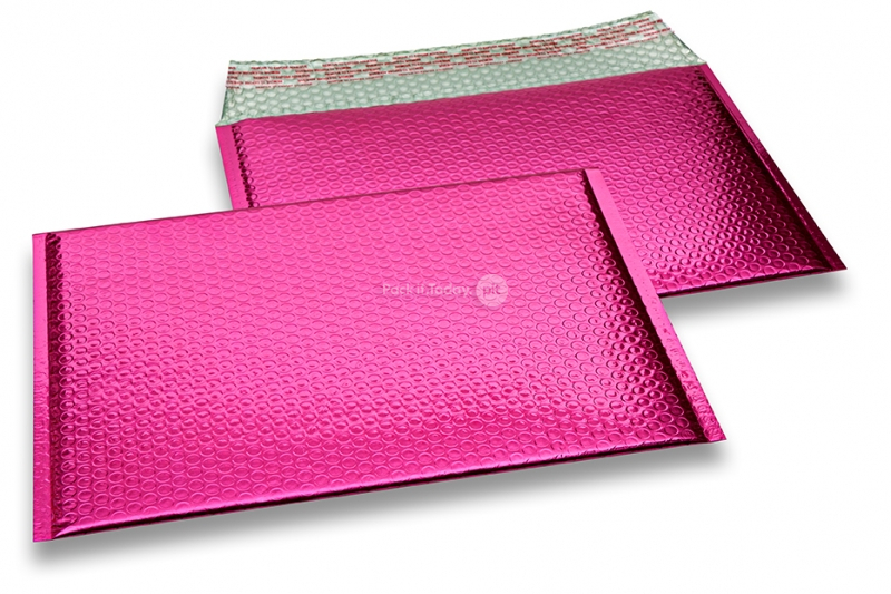 Buste imbottite metallizzate ECO - rosa 235 x 325 mm
