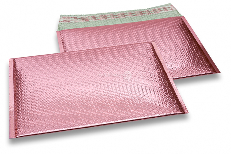 Buste imbottite metallizzate ECO - oro rosa 235 x 325 mm