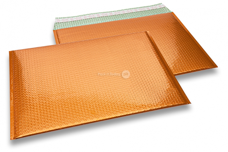 Buste imbottite metallizzate ECO - arancione 320 x 425 mm