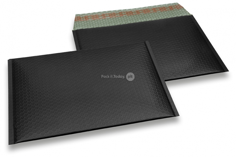 Buste imbottite metallizzate opache ECO - nero 235 x 325 mm