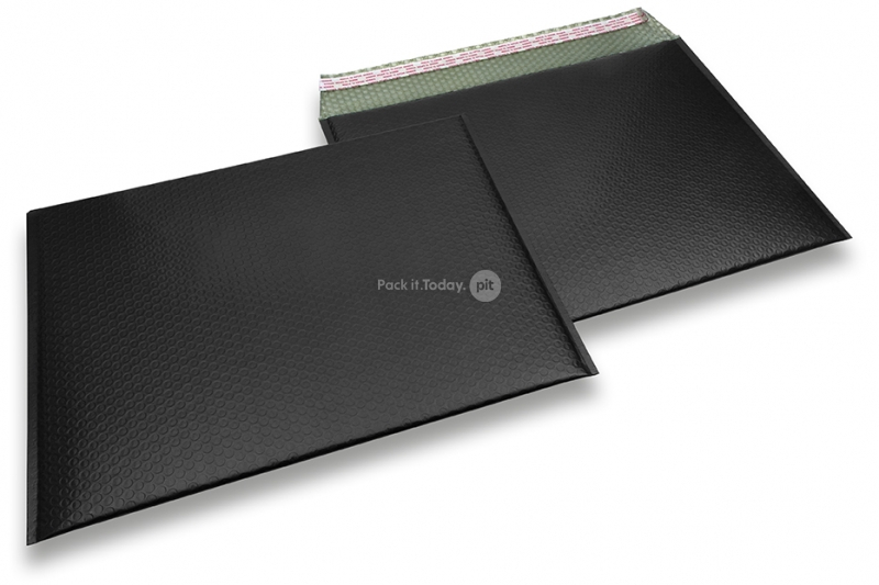 Buste imbottite metallizzate opache ECO - nero 320 x 425 mm