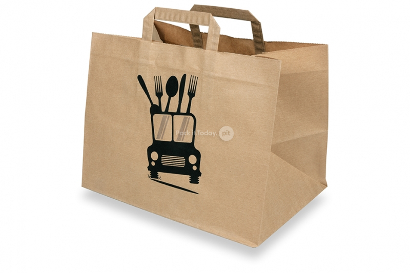 Shopper in carta per asporto - marrone + consegna a domicilio