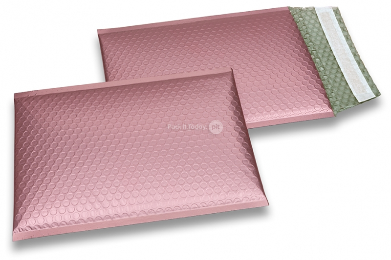 Buste imbottite metallizzate opache ECO - oro rosa 180 x 250 mm