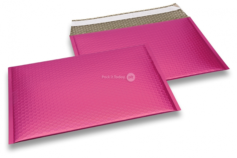 Buste imbottite metallizzate opache ECO - rosa 235 x 325 mm
