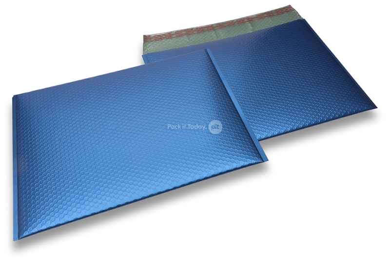 Buste imbottite metallizzate opache ECO - blu scuro 320 x 425 mm