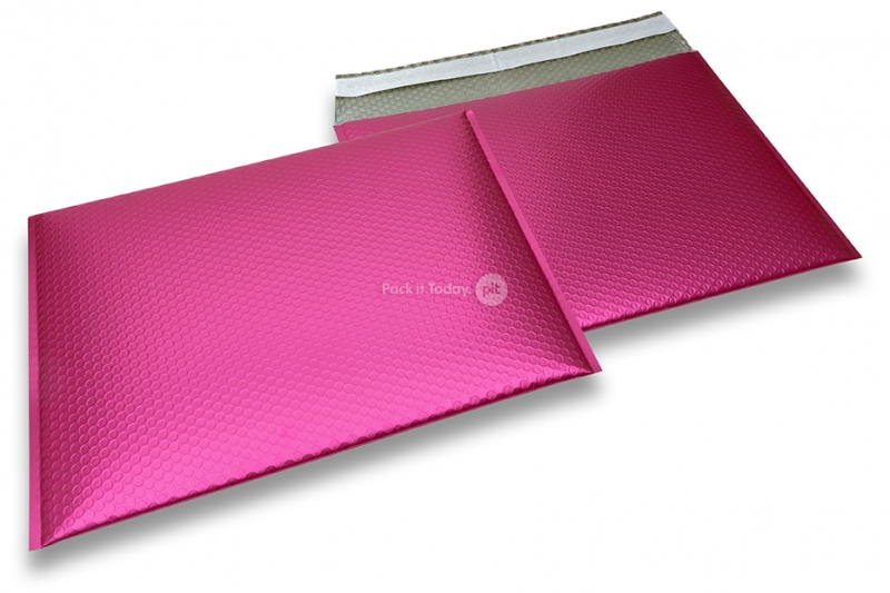 Buste imbottite metallizzate opache ECO - rosa 320 x 425 mm