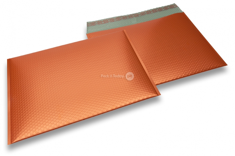 Buste imbottite metallizzate opache ECO - arancione 320 x 425 mm