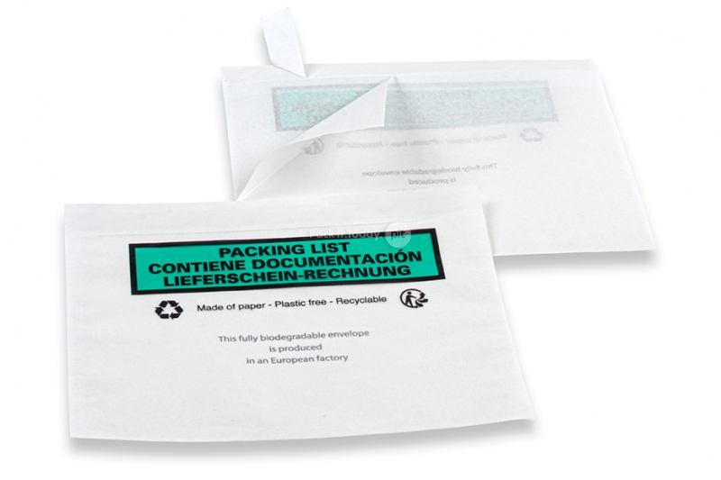 Buste portadocumenti in carta - 120 x 162 mm stampato