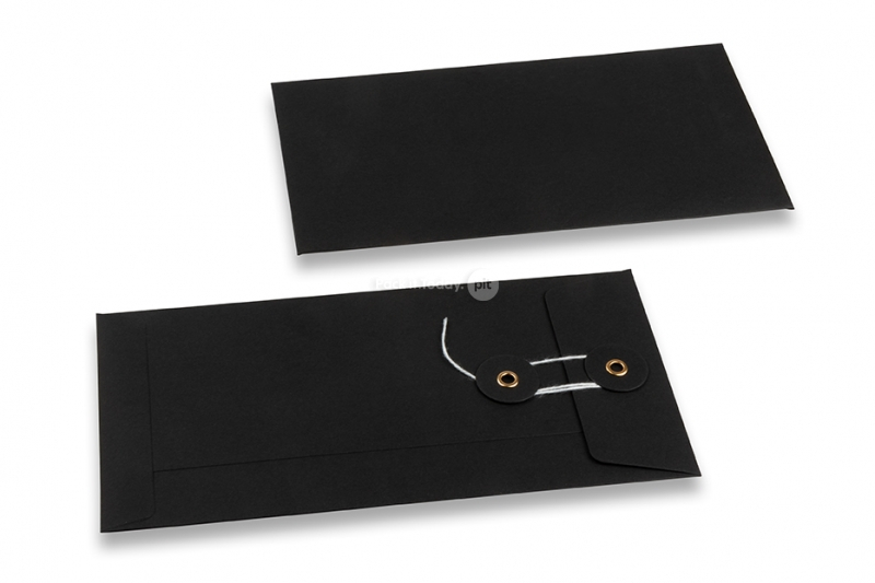 Buste con corda e rondella - 110 x 220 mm, nero