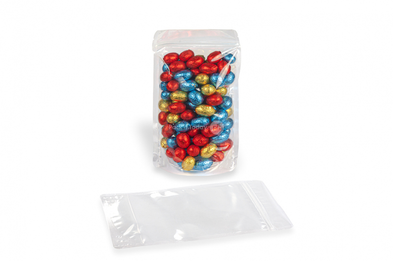 Sacchetti Doypack trasparenti con fondo quadro - 160 x 270 x 80 mm, 750 ml
