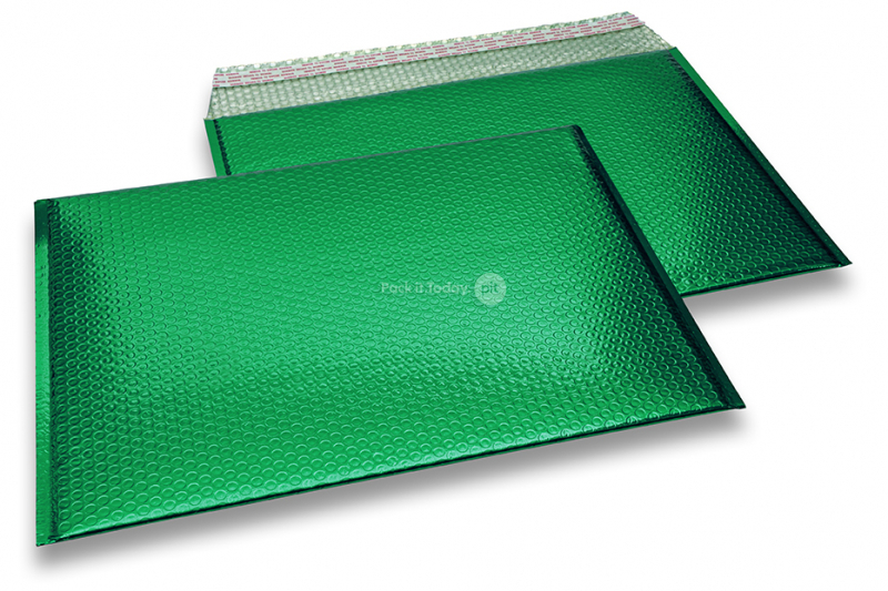 Buste imbottite metallizzate ECO - verde 320 x 425 mm