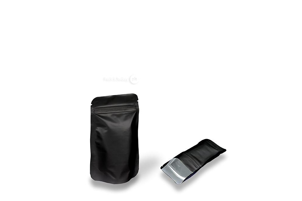 Sacchetti Doypack nero opaco - 85 x 145 x 50 mm, 100 ml