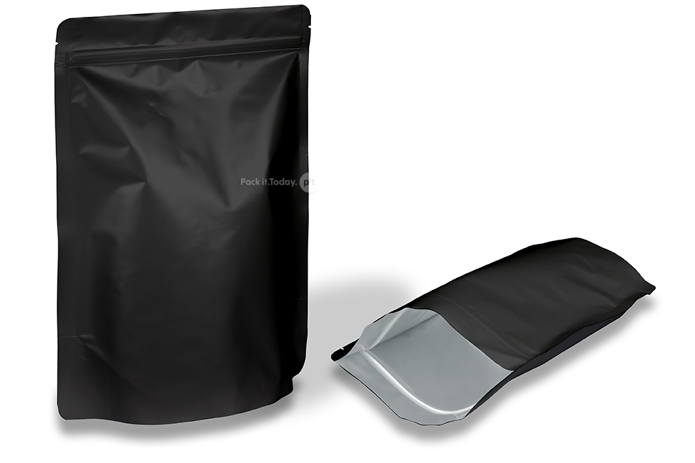 Sacchetti Doypack nero opaco - 200 x 300 x 100 mm, 1800 ml