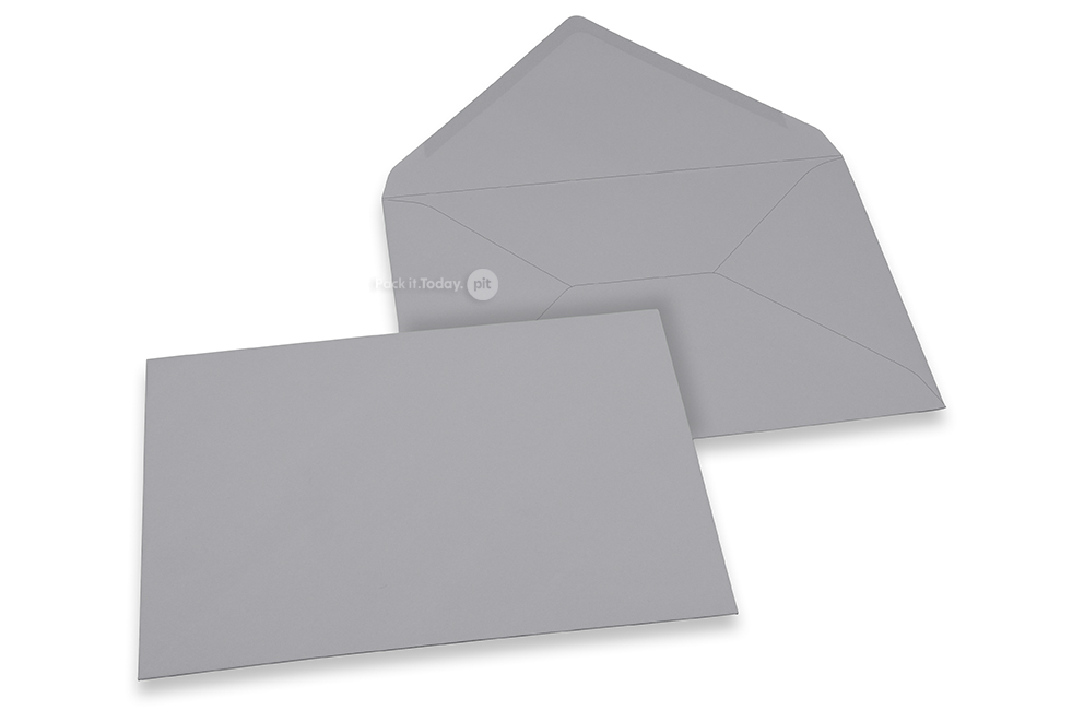 Buste colorate per biglietti d'auguri - Grigio, 162 x 229 mm