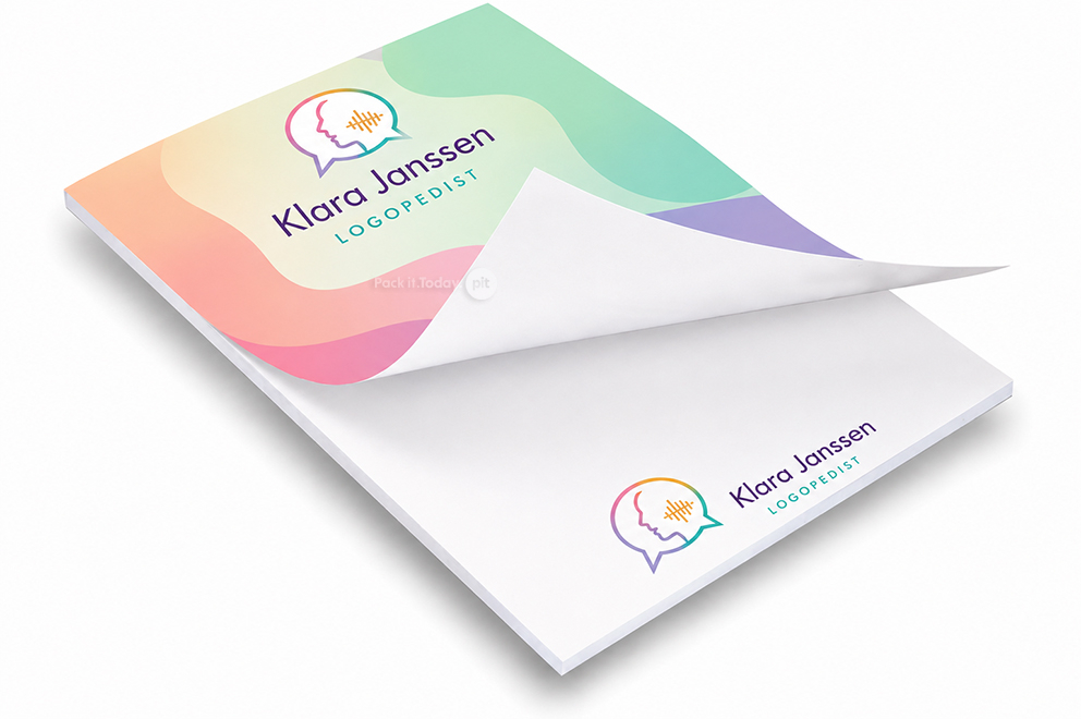 Block Notes personalizzati - 210 x 297 mm, copertina con laminato opaco