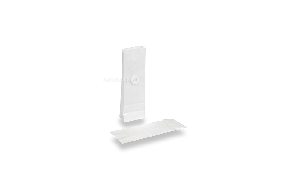 Sacchetti in carta con fondo quadro bianco - 55 x 30 x 175 mm senza finestra, 50 ml
