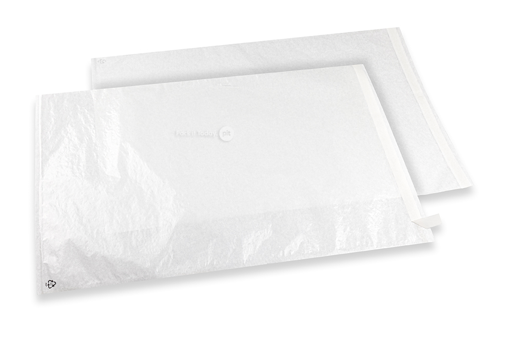 Buste glassine bianche con chiusura adesiva - 340 x 500 mm