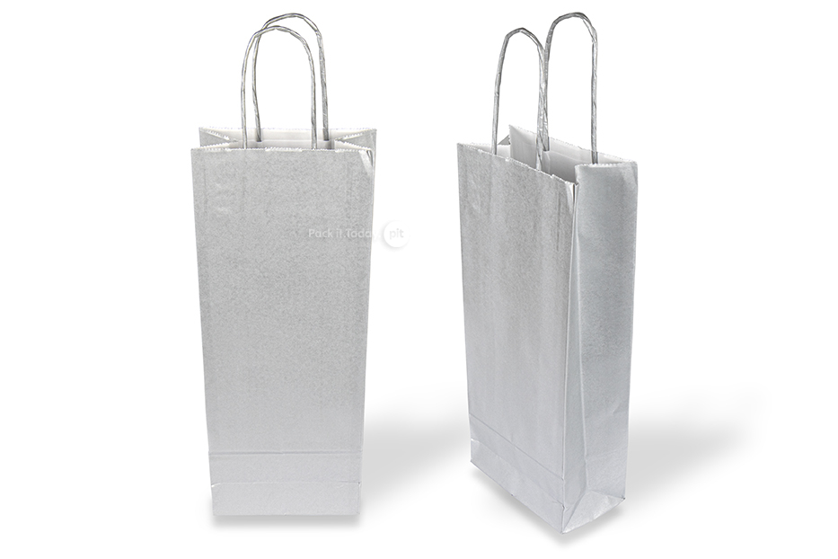 Buste regalo per bottiglia - argento
