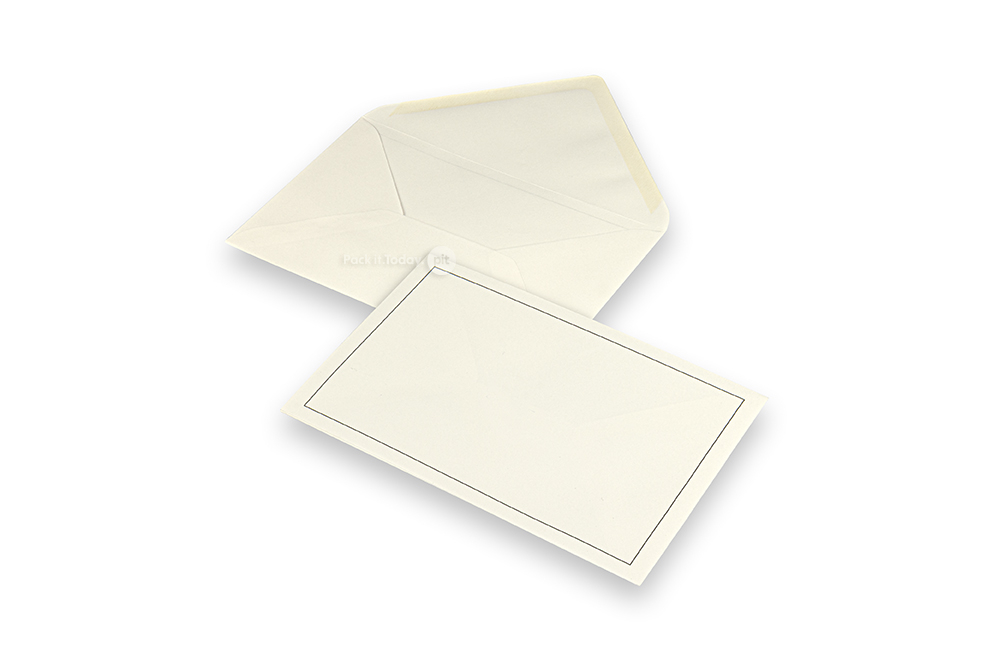 Buste di lutto - Crema + bordo singolo, 120 x 185 mm