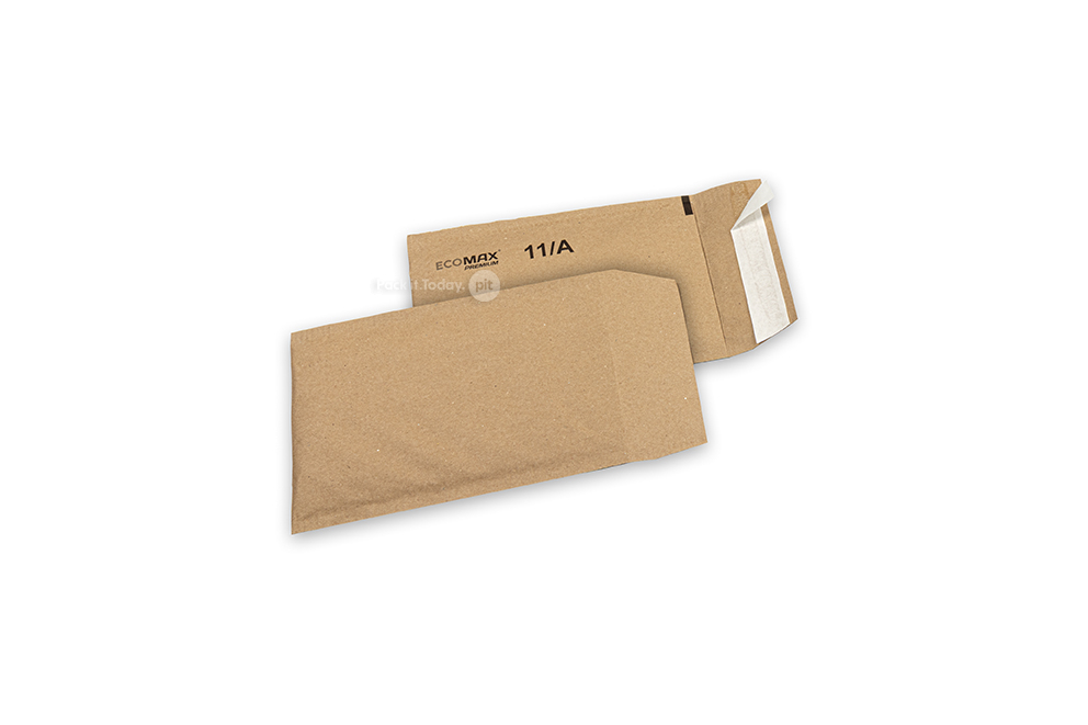 Buste imbottite in carta Ecomax - 100 x 165 mm, 11/A, marrone
