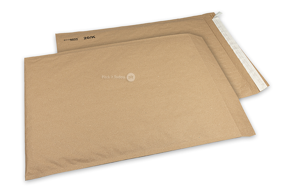 Buste imbottite in carta Ecomax - 350 x 470 mm, 20/K, marrone