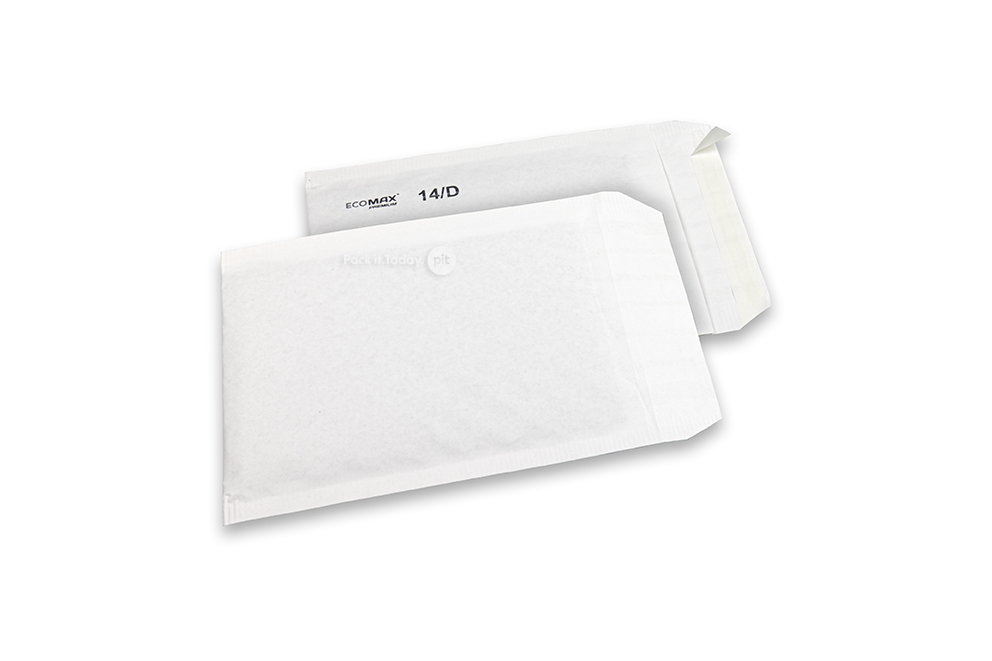 Buste imbottite in carta Ecomax - 180 x 265 mm, 14/D, bianco