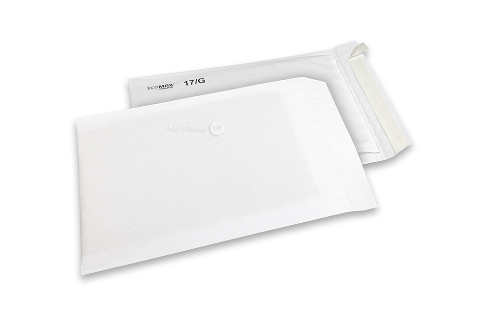 Buste imbottite in carta Ecomax - 230 x 340 mm, 17/G, bianco