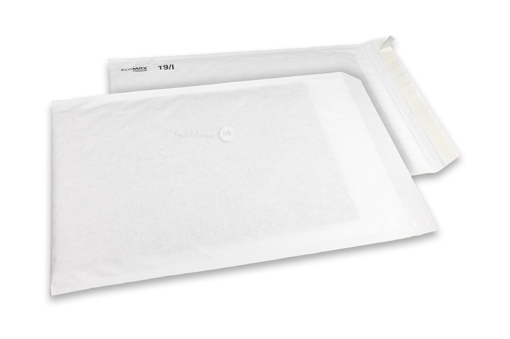 Buste imbottite in carta Ecomax - 300 x 445 mm, 19/I, bianco